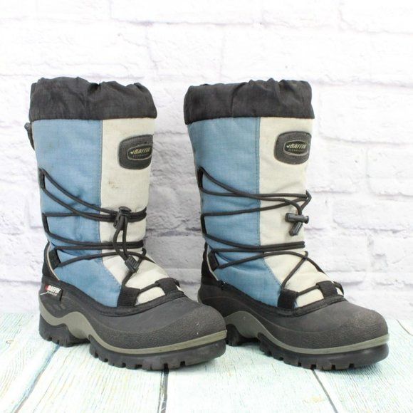 Baffin Technology Blue Nylon Lace Up Pull On Snow Boots Size 6 Wide - Picture 3 of 9